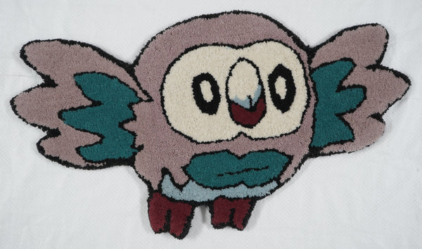 Pink Green Cream Owl Cartoon