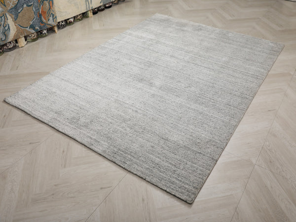 Grey Color Bamboo Silk Hand Loom Carpet